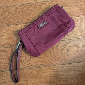 Tumi Burgundy Wristlet